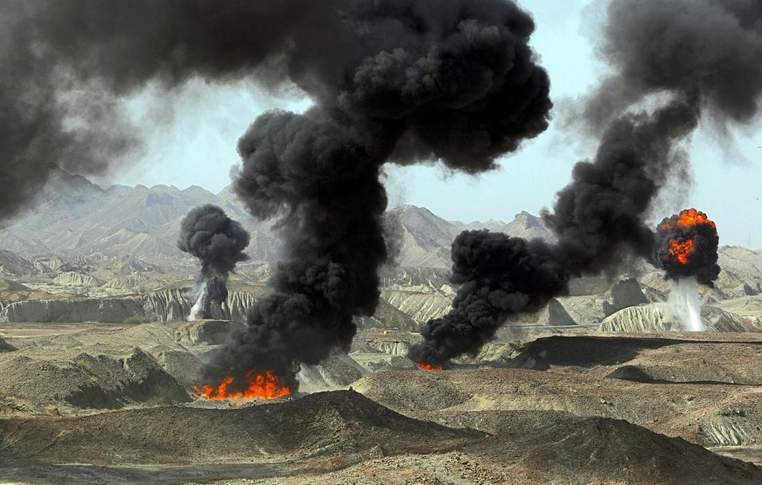 انفجار في أحد مراكز الذخيرة التابعة لوزارة الدفاع الإيرانية في مدينة أصفهان وسط إيران