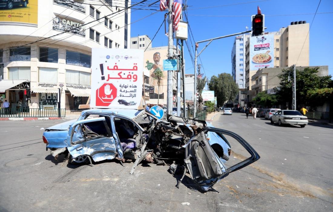 المرور بغزة: 7 إصابات بـ 12 حادث سير خلال الـ 24 ساعة الماضية