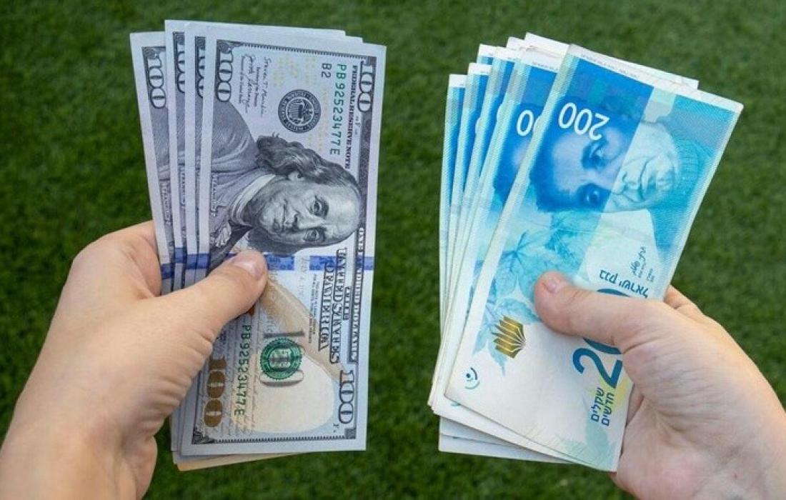 انخفاض جديد على الدولار مقابل الشيكل اليوم الخميس 4 أغسطس 2022