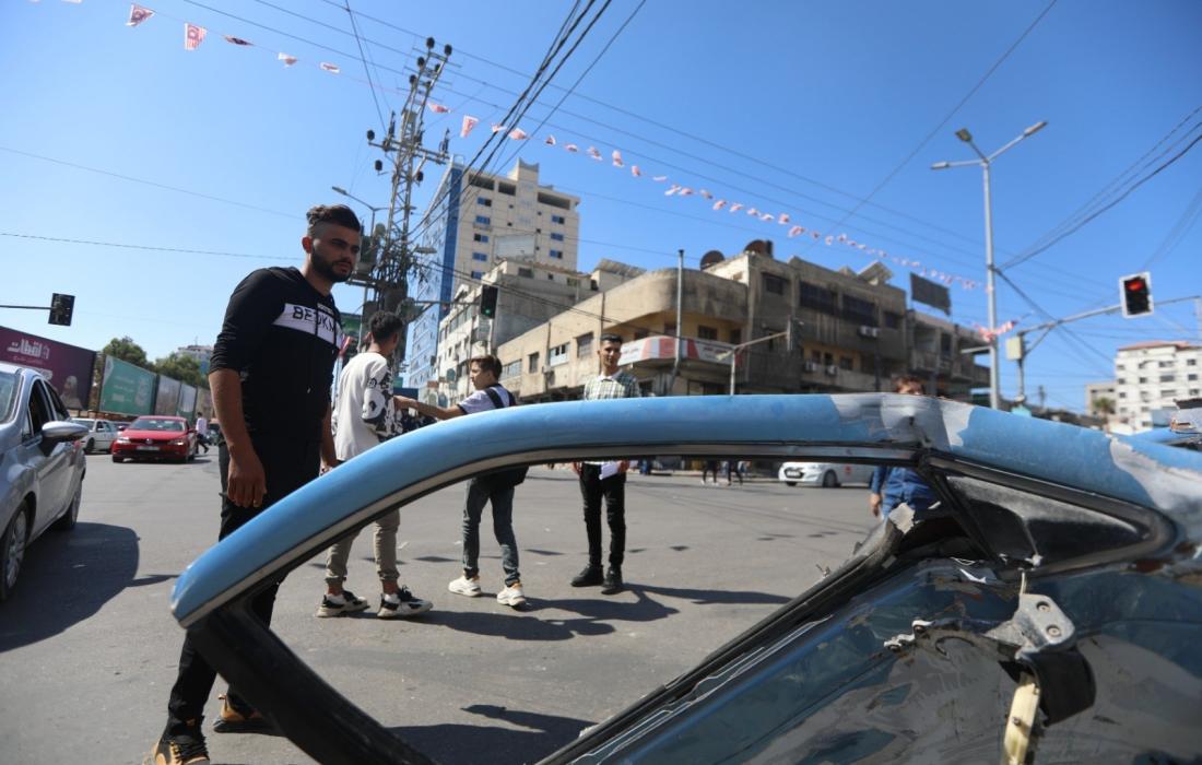 المرور بغزة وفاة و4 إصابات بـ 7 حوادث سير فلسطين اليوم