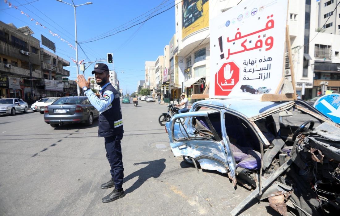 المرور بغزة: خمس إصابات إحصائية حوادث السير منذ أمس