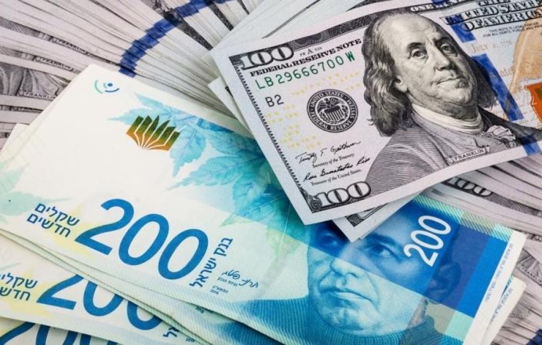 الدولار يواصل الانخفاض أمام الشيكل اليوم الأحد 26 مارس 2023